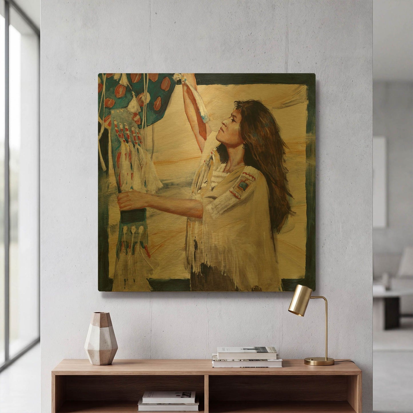 'At Work 2' By J. E. Knauf Gold Metal Wall Art