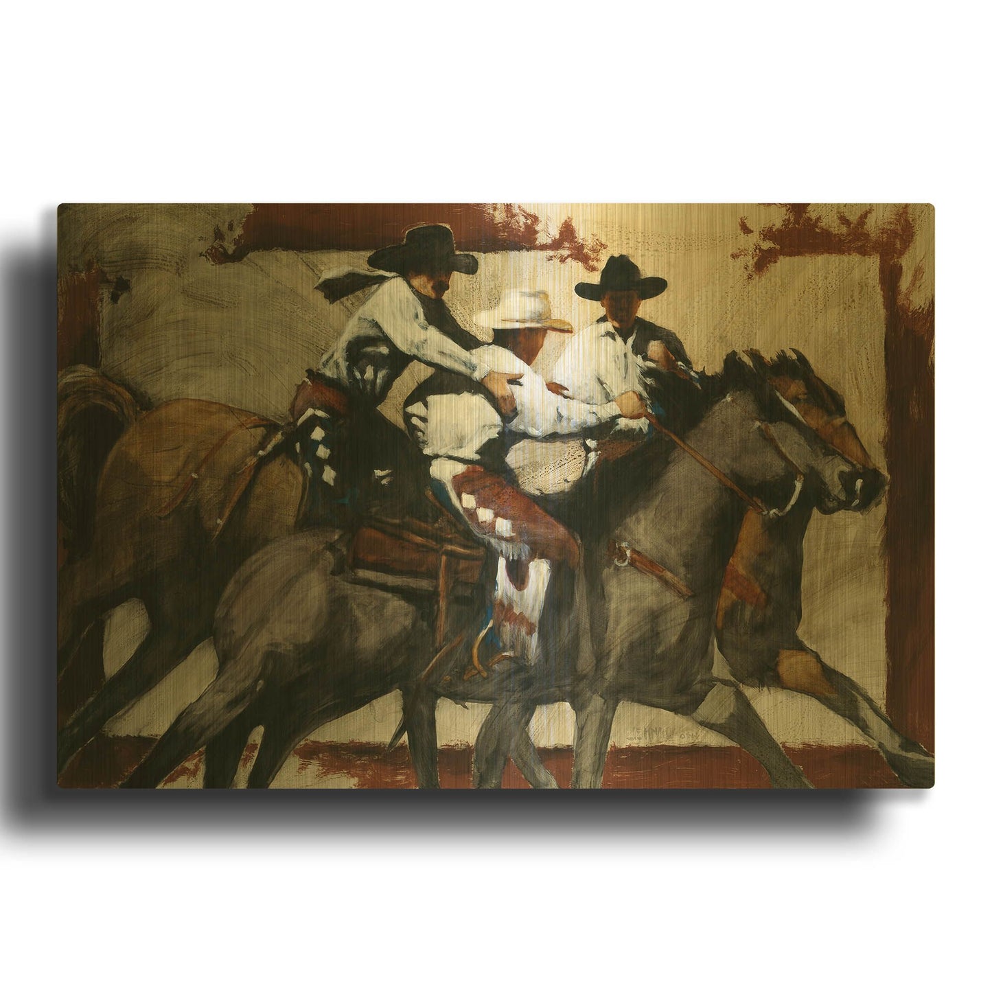 'All A Board' By J. E. Knauf Gold Metal Wall Art