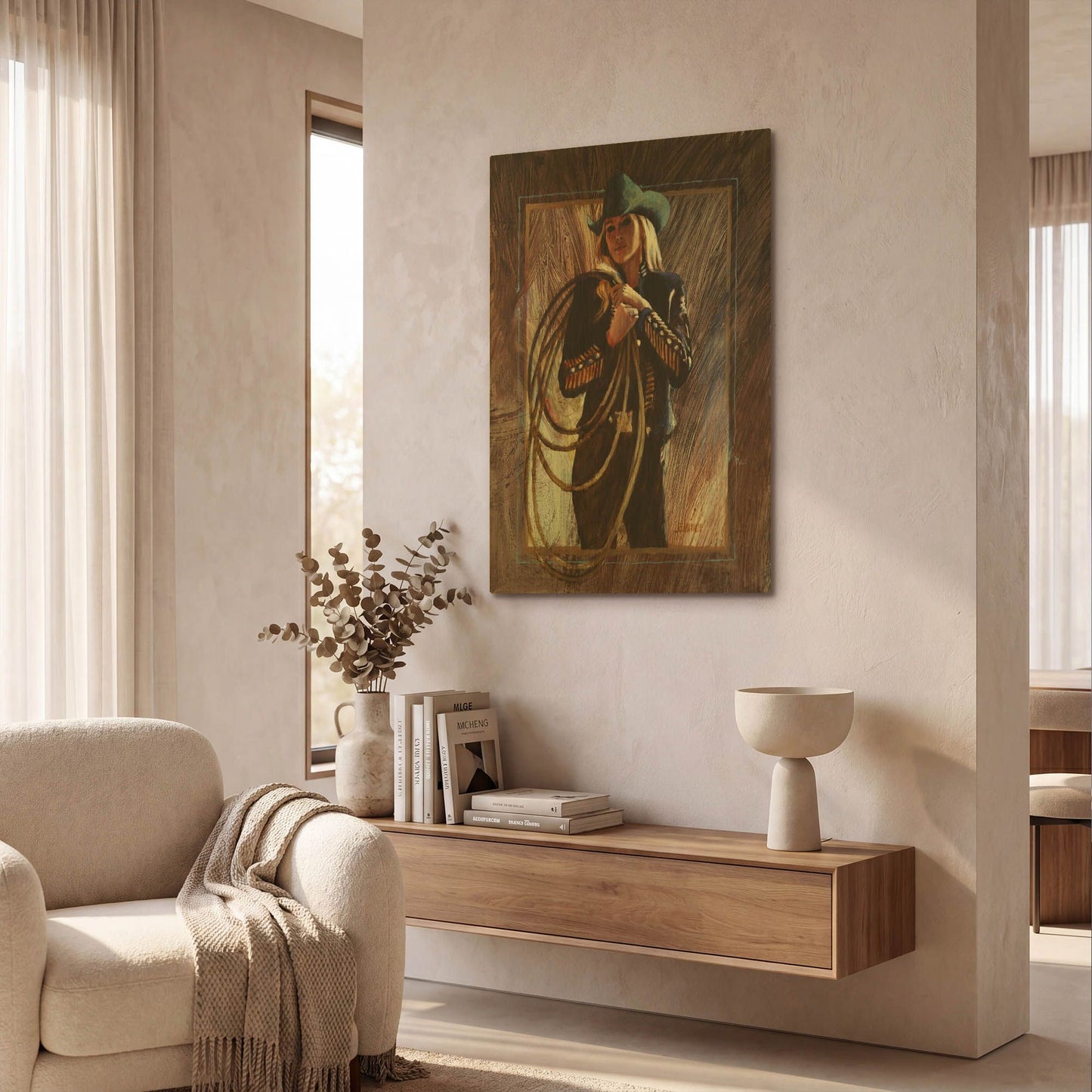 'Bring Em' By J. E. Knauf Gold Metal Wall Art