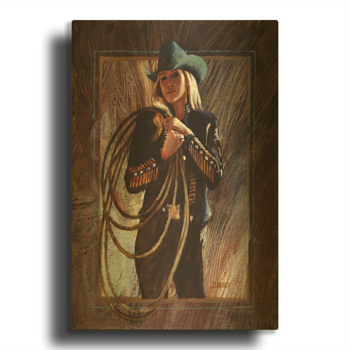 'Bring Em' By J. E. Knauf Gold Metal Wall Art
