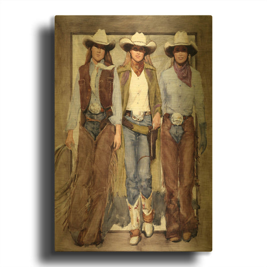 'Buckle Brigade' By J. E. Knauf Gold Metal Wall Art