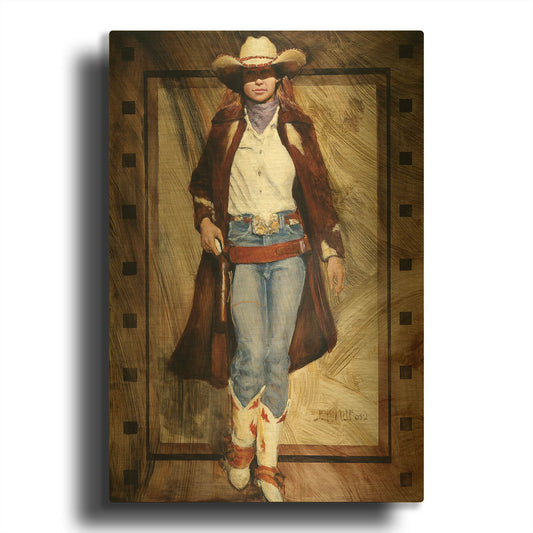 'Buckled Up' By J. E. Knauf Gold Metal Wall Art