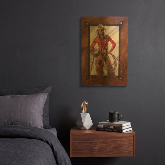 'Bustin' By J. E. Knauf Gold Metal Wall Art