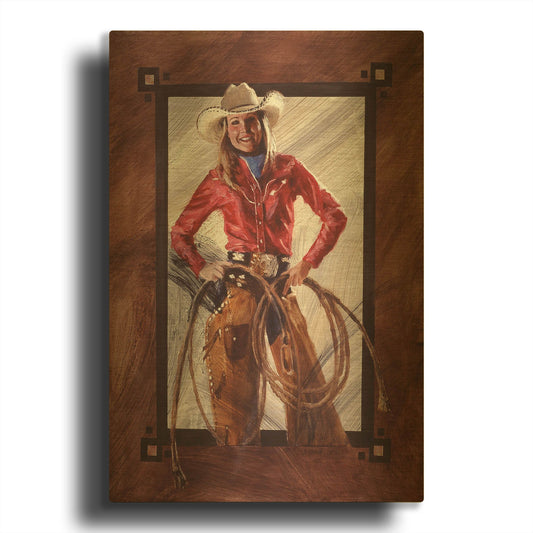 'Bustin' By J. E. Knauf Gold Metal Wall Art