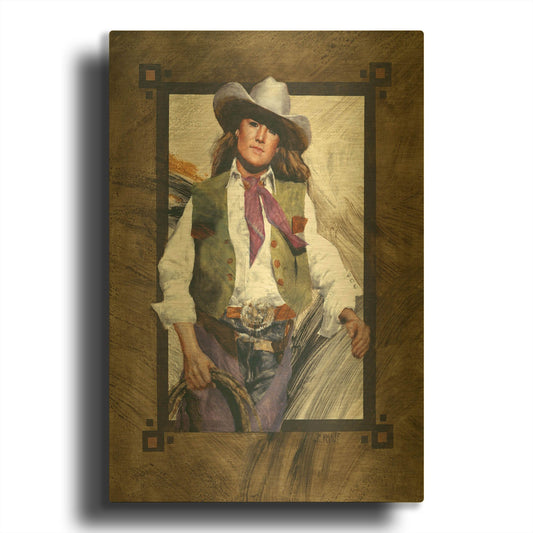 'Come On Over' By J. E. Knauf Gold Metal Wall Art