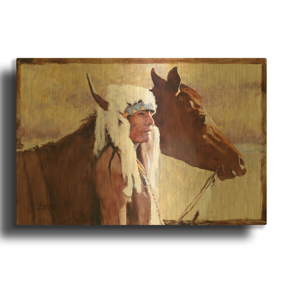 'Coming Home' By J. E. Knauf Gold Metal Wall Art