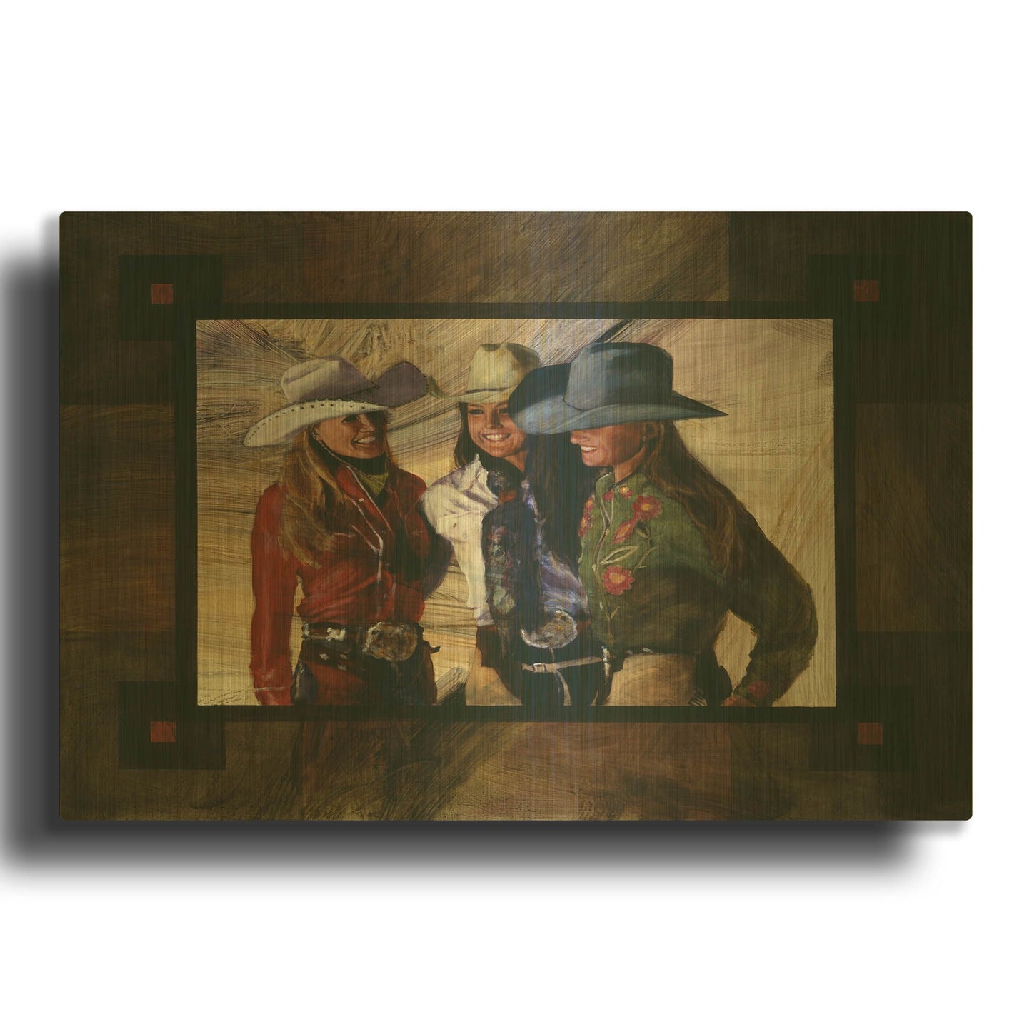 'Headin For Trouble' By J. E. Knauf Gold Metal Wall Art