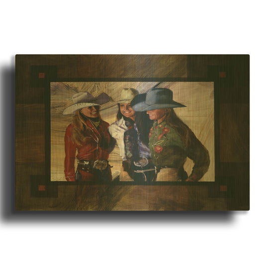 'Headin For Trouble' By J. E. Knauf Gold Metal Wall Art