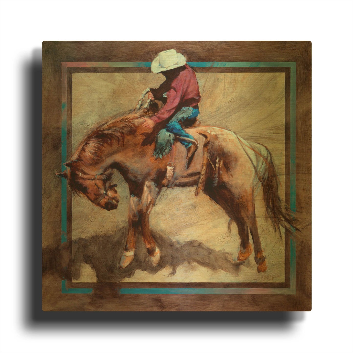 'Hold It Right There' By J. E. Knauf Gold Metal Wall Art