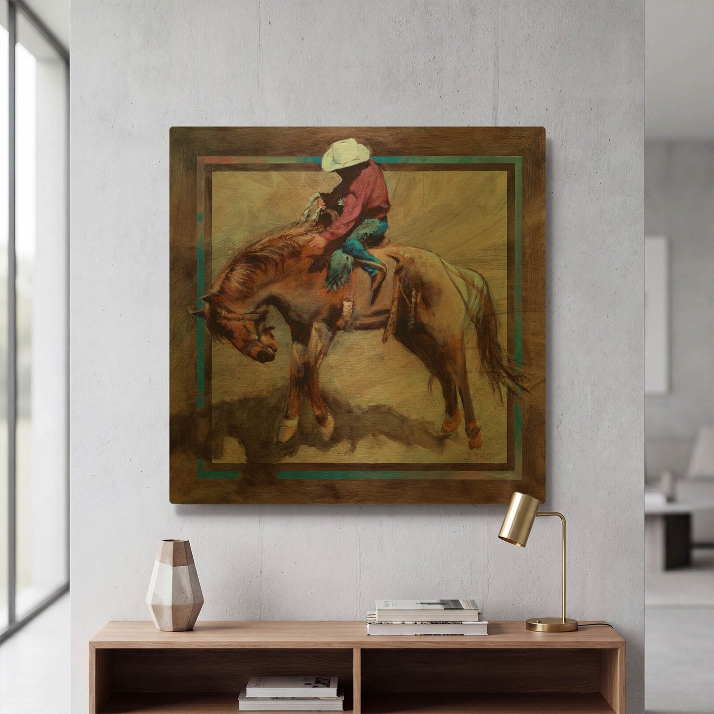 'Hold It Right There' By J. E. Knauf Gold Metal Wall Art