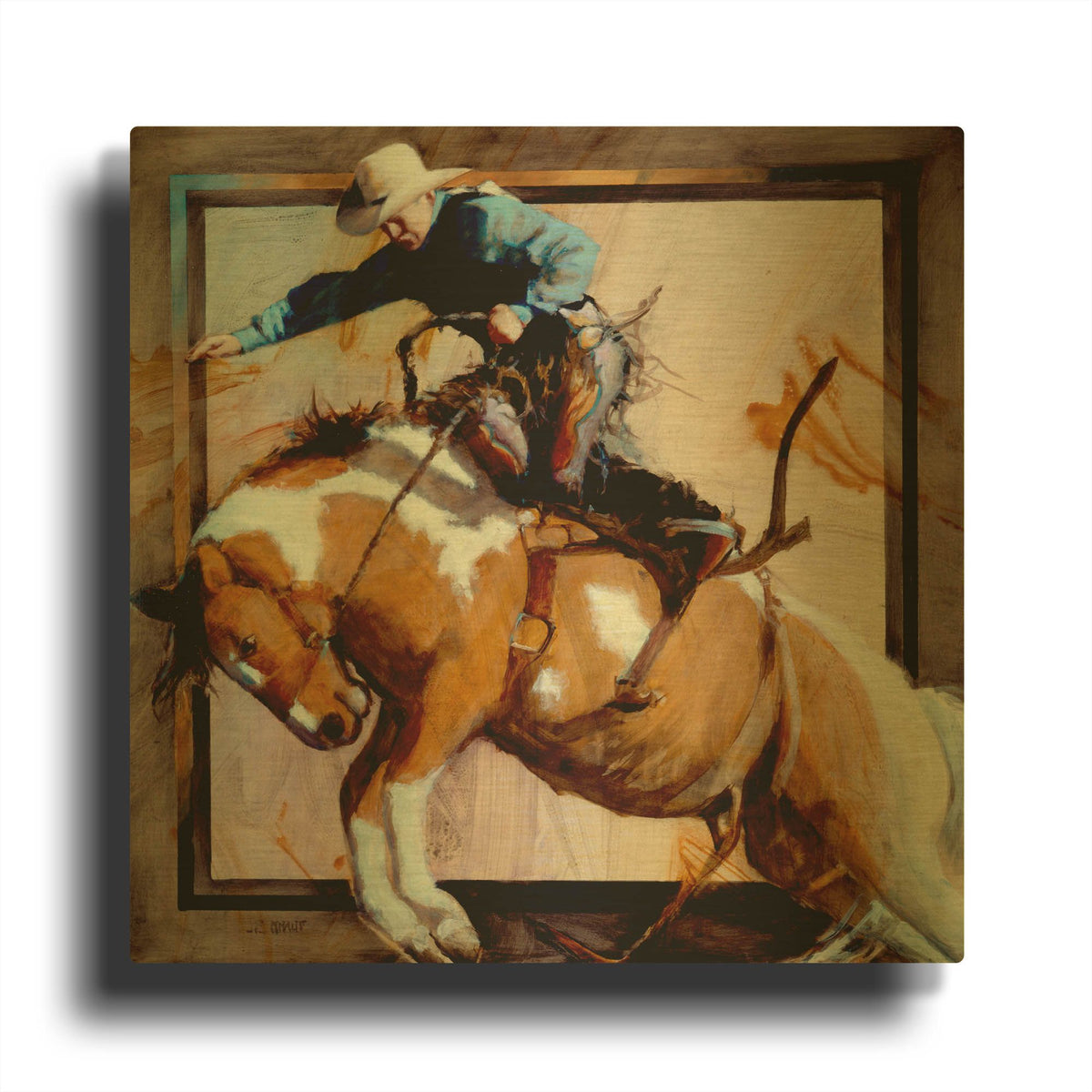 'In Sync' By J. E. Knauf Gold Metal Wall Art