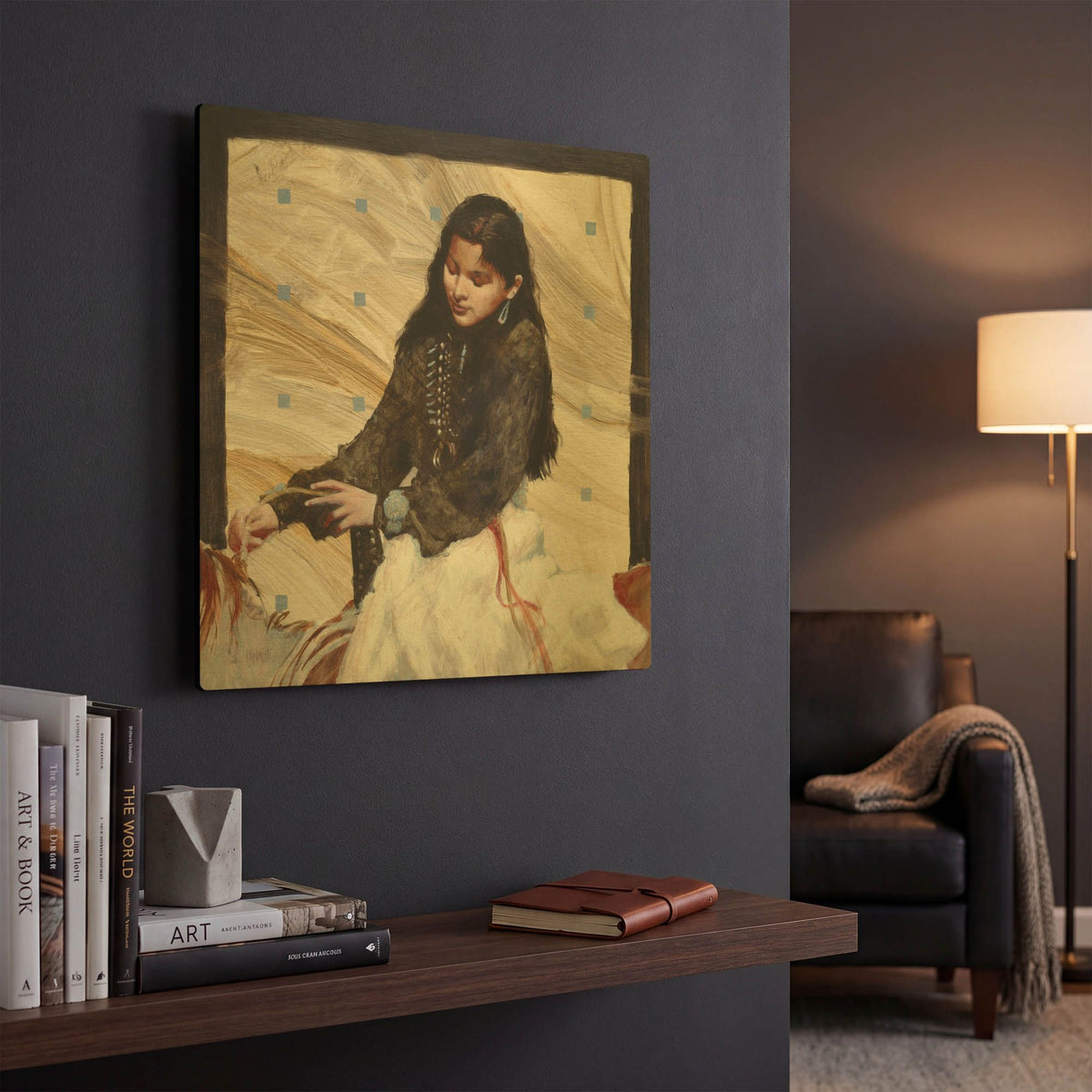 'On Family Land' By J. E. Knauf Gold Metal Wall Art