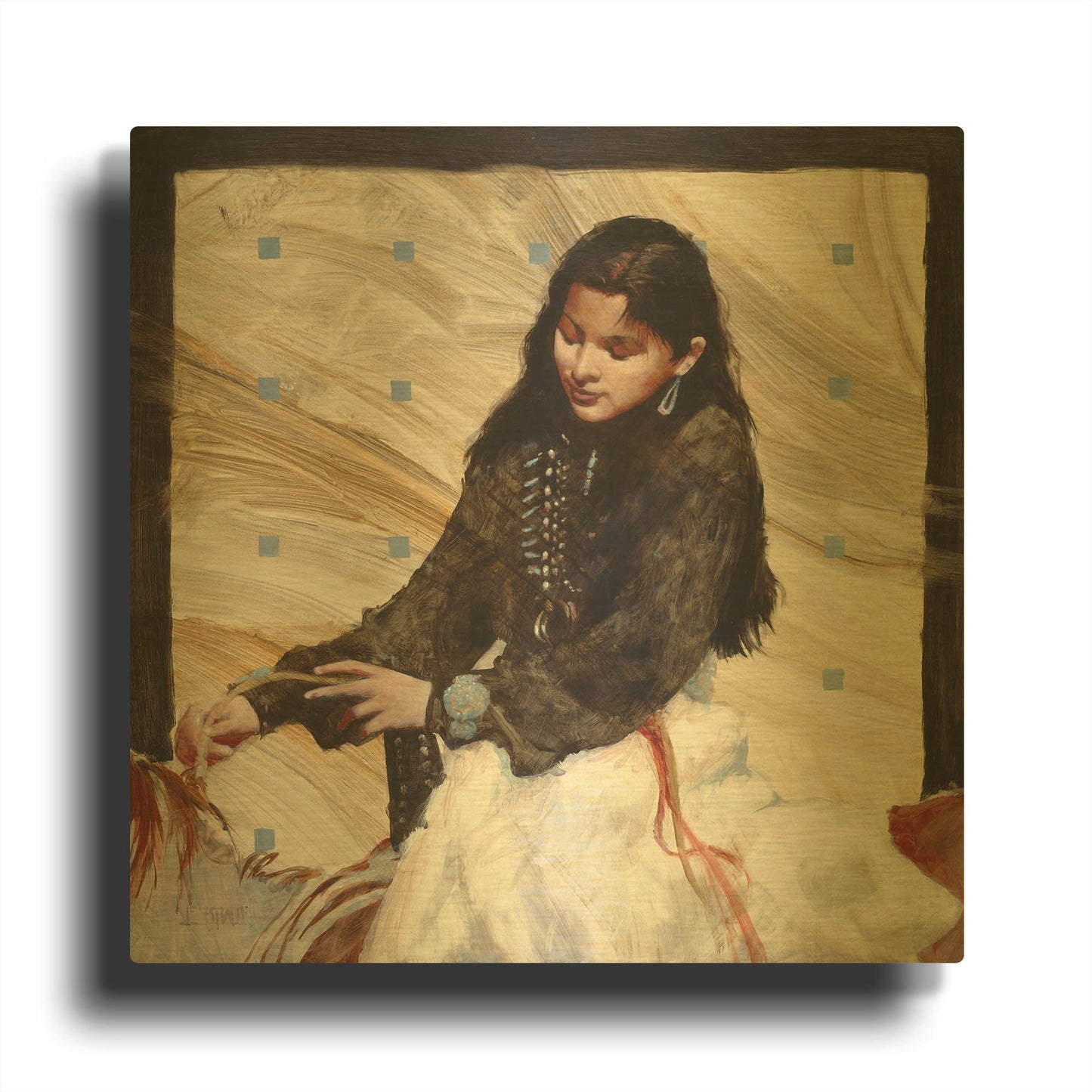 'On Family Land' By J. E. Knauf Gold Metal Wall Art