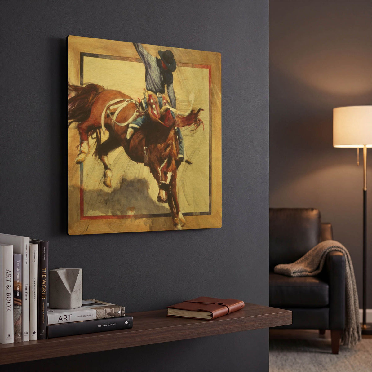 'Hard Right' By J. E. Knauf Gold Metal Wall Art