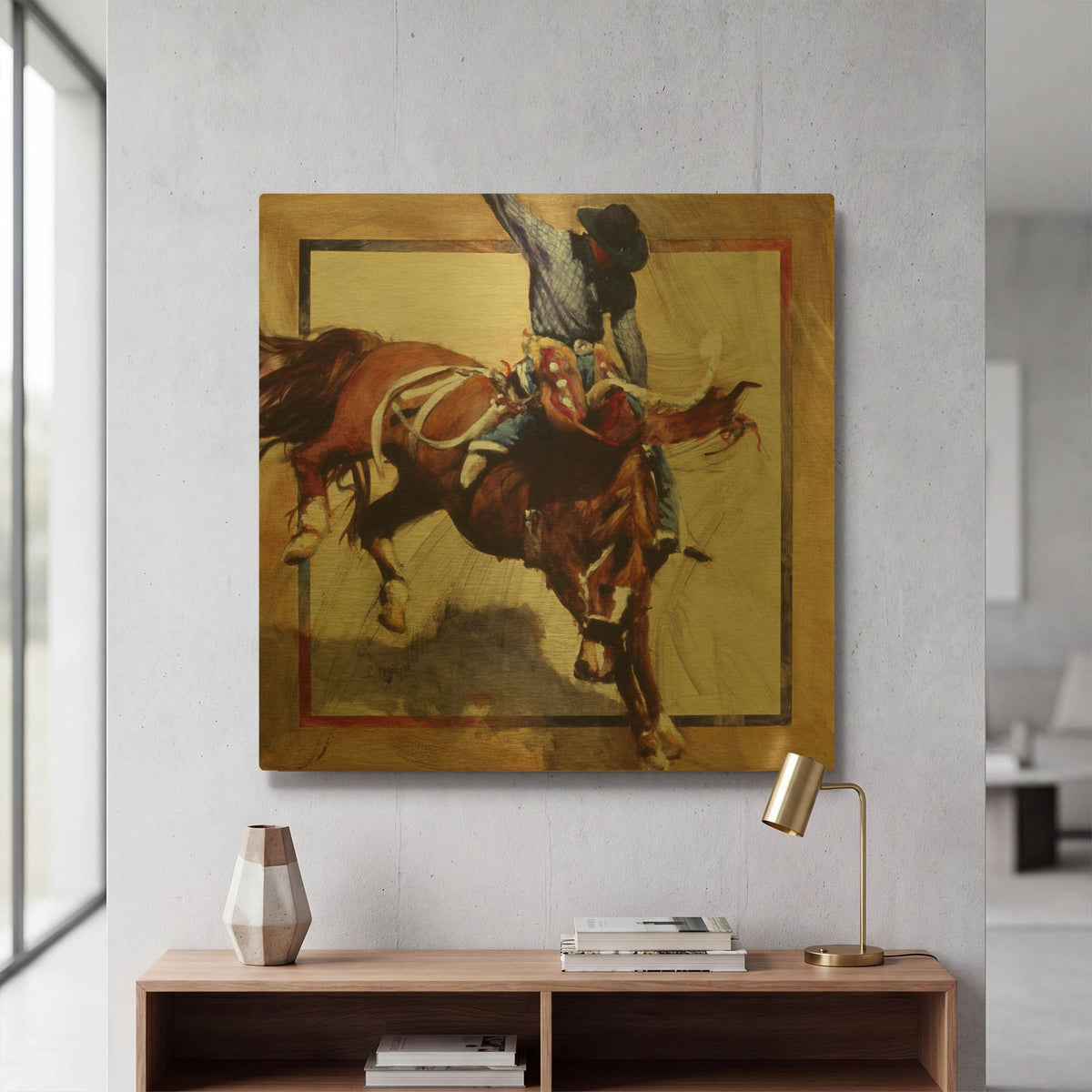 'Hard Right' By J. E. Knauf Gold Metal Wall Art