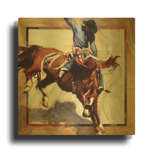 'Hard Right' By J. E. Knauf Gold Metal Wall Art