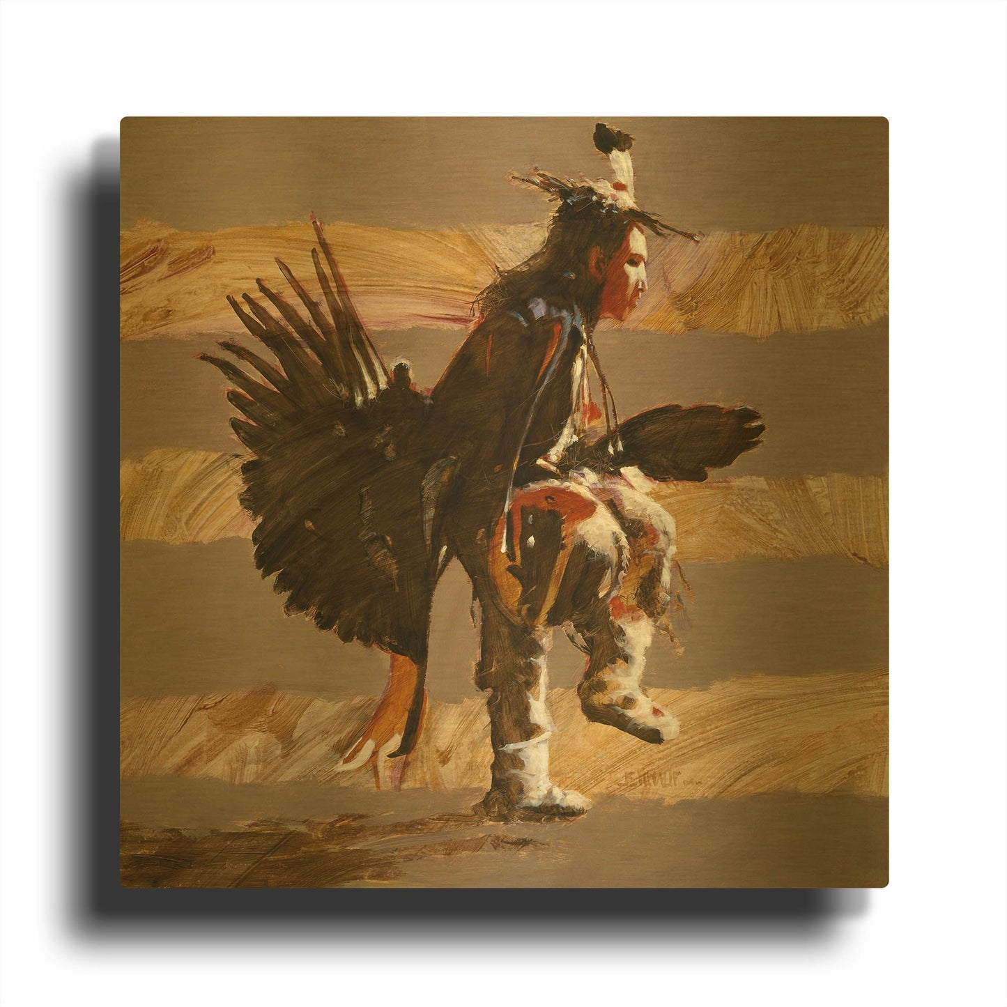 'Steppin Up II' By J. E. Knauf Gold Metal Wall Art