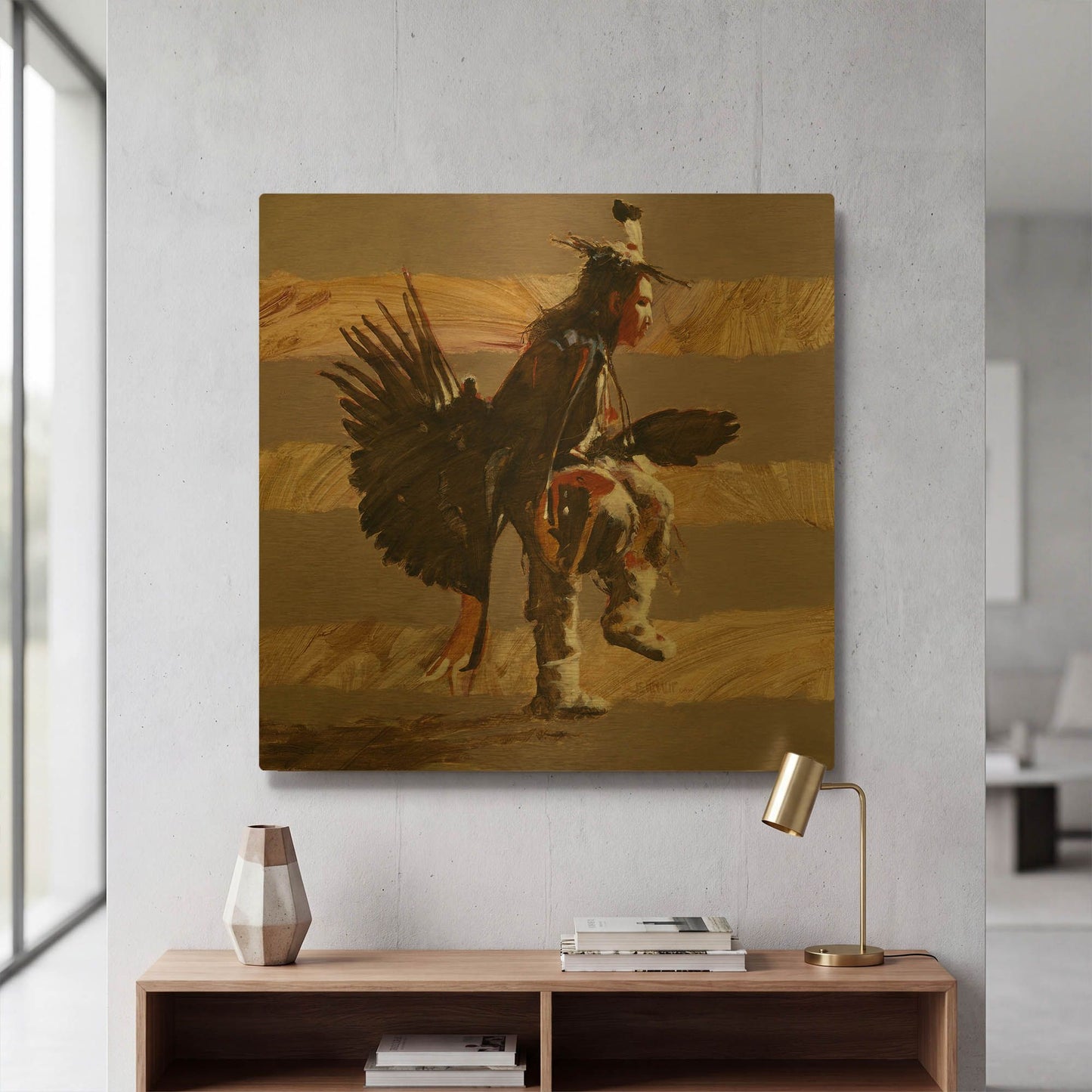 'Steppin Up II' By J. E. Knauf Gold Metal Wall Art