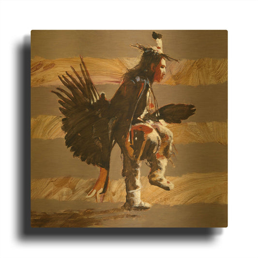 'Steppin Up II' By J. E. Knauf Gold Metal Wall Art