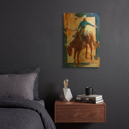 'Up In Back' By J. E. Knauf Gold Metal Wall Art
