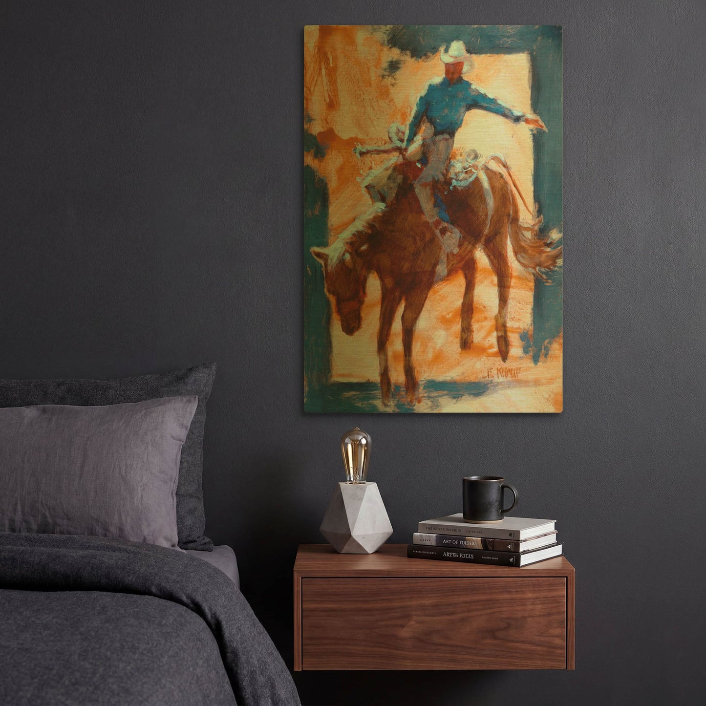 'Up In Back' By J. E. Knauf Gold Metal Wall Art