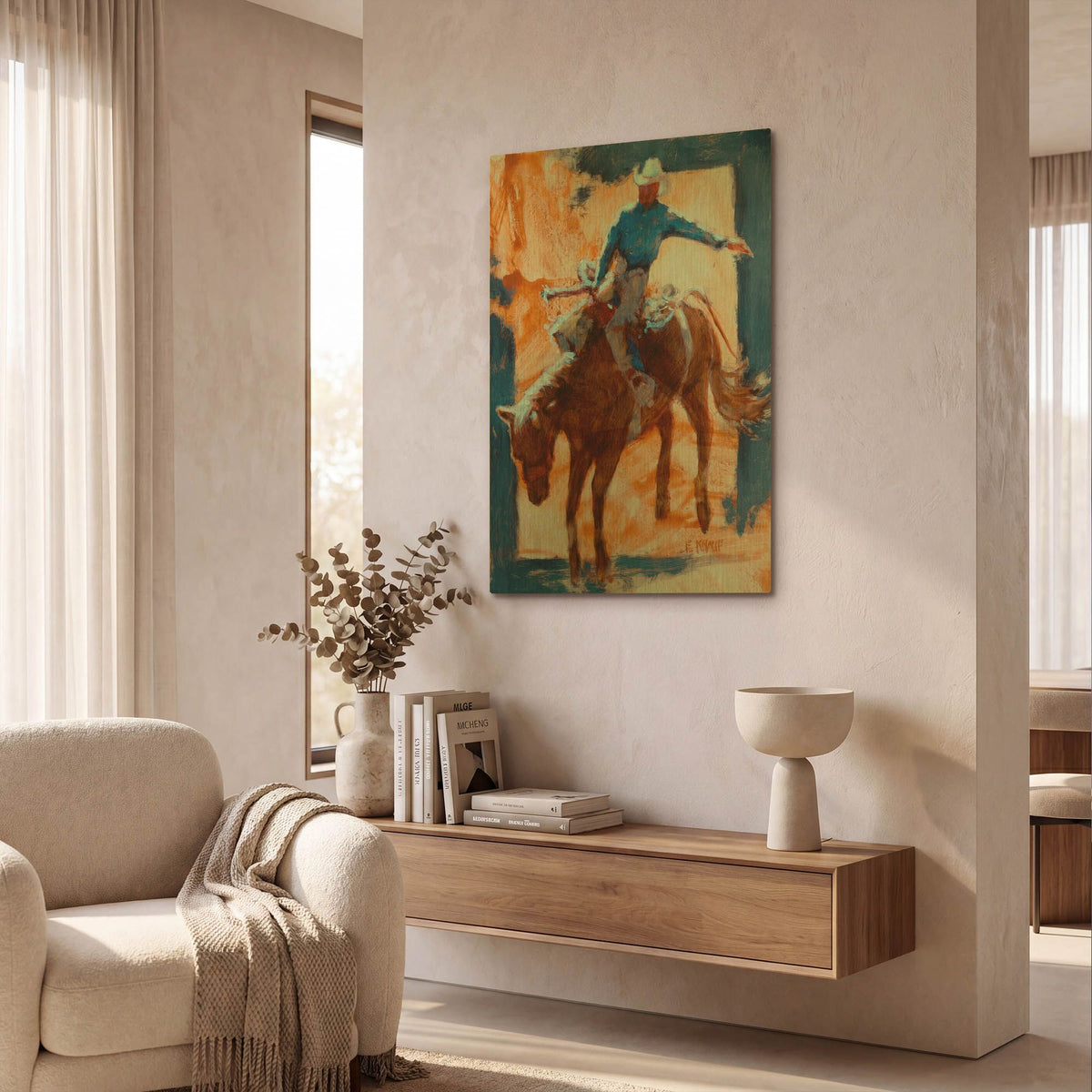 'Up In Back' By J. E. Knauf Gold Metal Wall Art