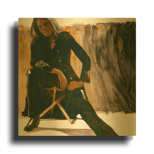 'Leathers' By J. E. Knauf Gold Metal Wall Art