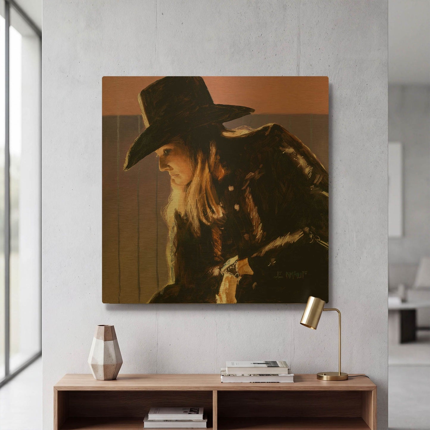 'Reflection' By J. E. Knauf Gold Metal Wall Art