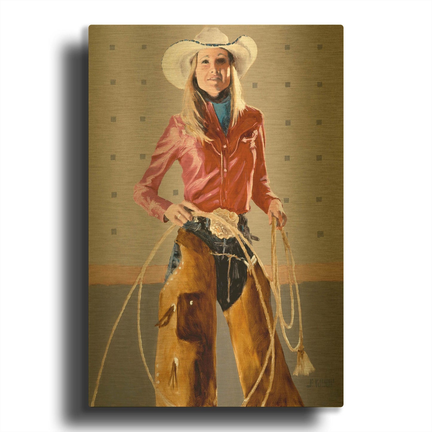 'Welcome Home' By J. E. Knauf Gold Metal Wall Art