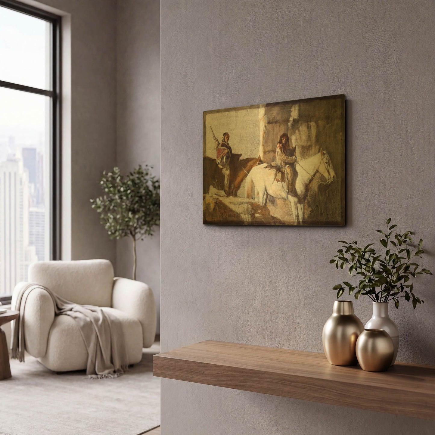'Pass' By J. E. Knauf Gold Metal Wall Art