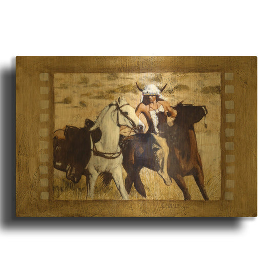 'Just Alone' By J. E. Knauf Gold Metal Wall Art