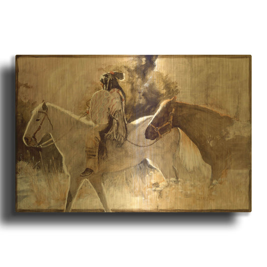 'In The Lead' By J. E. Knauf Gold Metal Wall Art