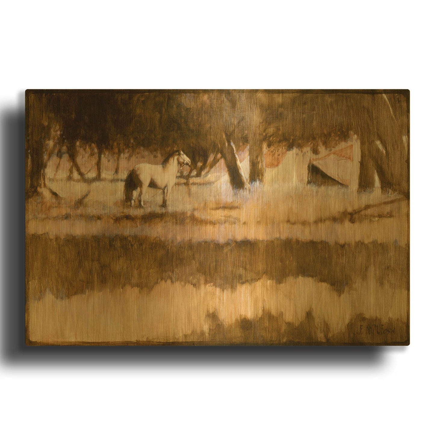 'Home' By J. E. Knauf Gold Metal Wall Art