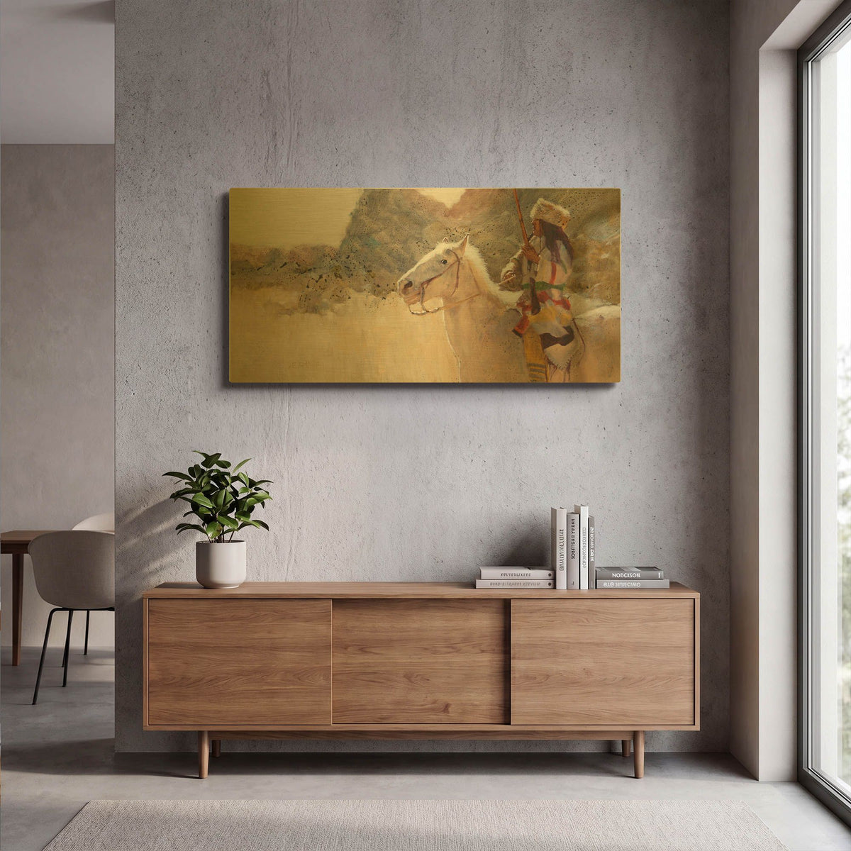 'Blue Gap Pass' By J. E. Knauf Gold Metal Wall Art