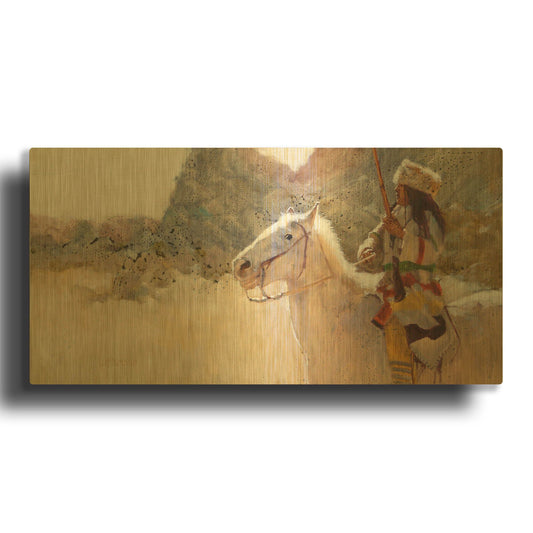 'Blue Gap Pass' By J. E. Knauf Gold Metal Wall Art