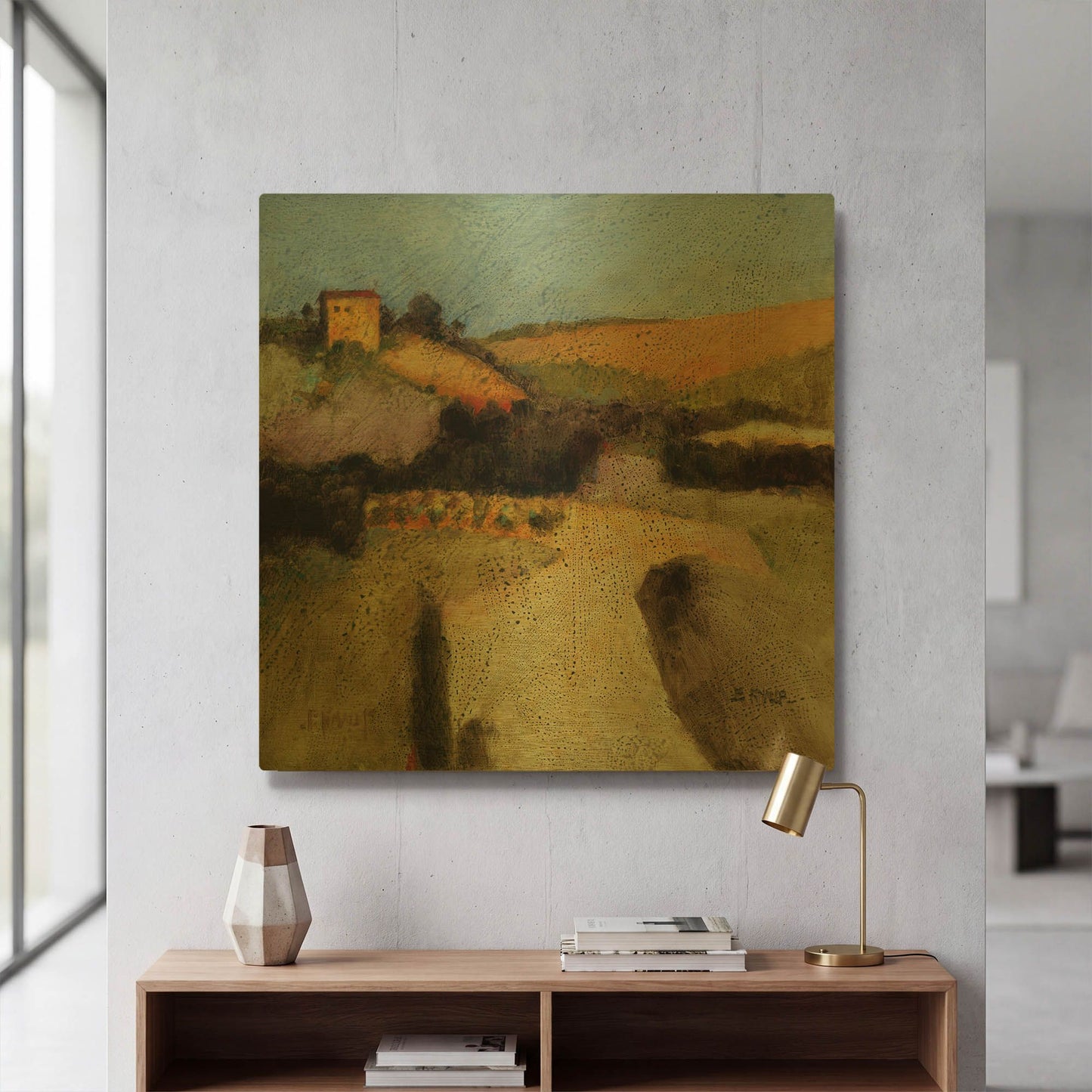 'Castello Pastine 1' By J. E. Knauf Gold Metal Wall Art
