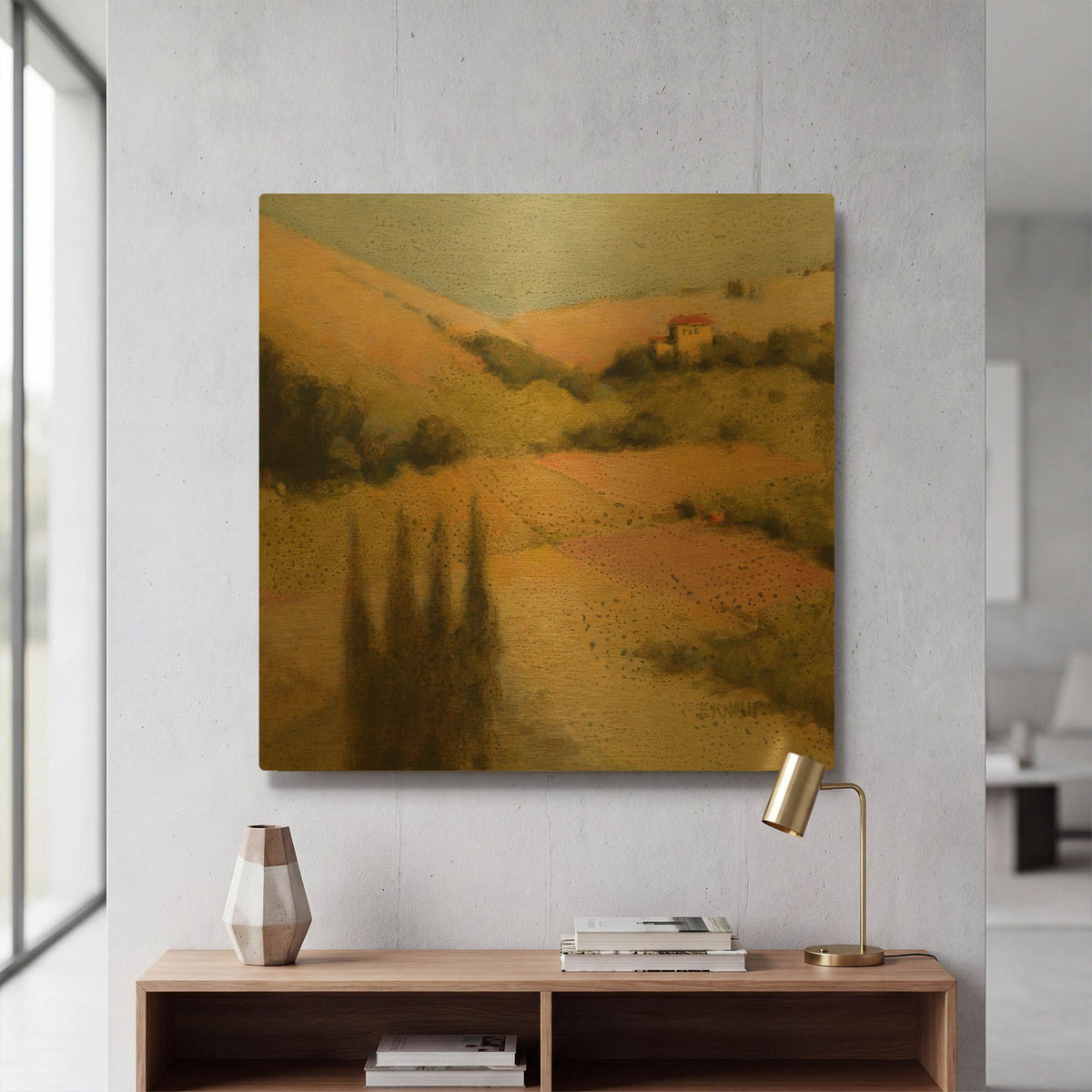 'Castello Pastine 2' By J. E. Knauf Gold Metal Wall Art