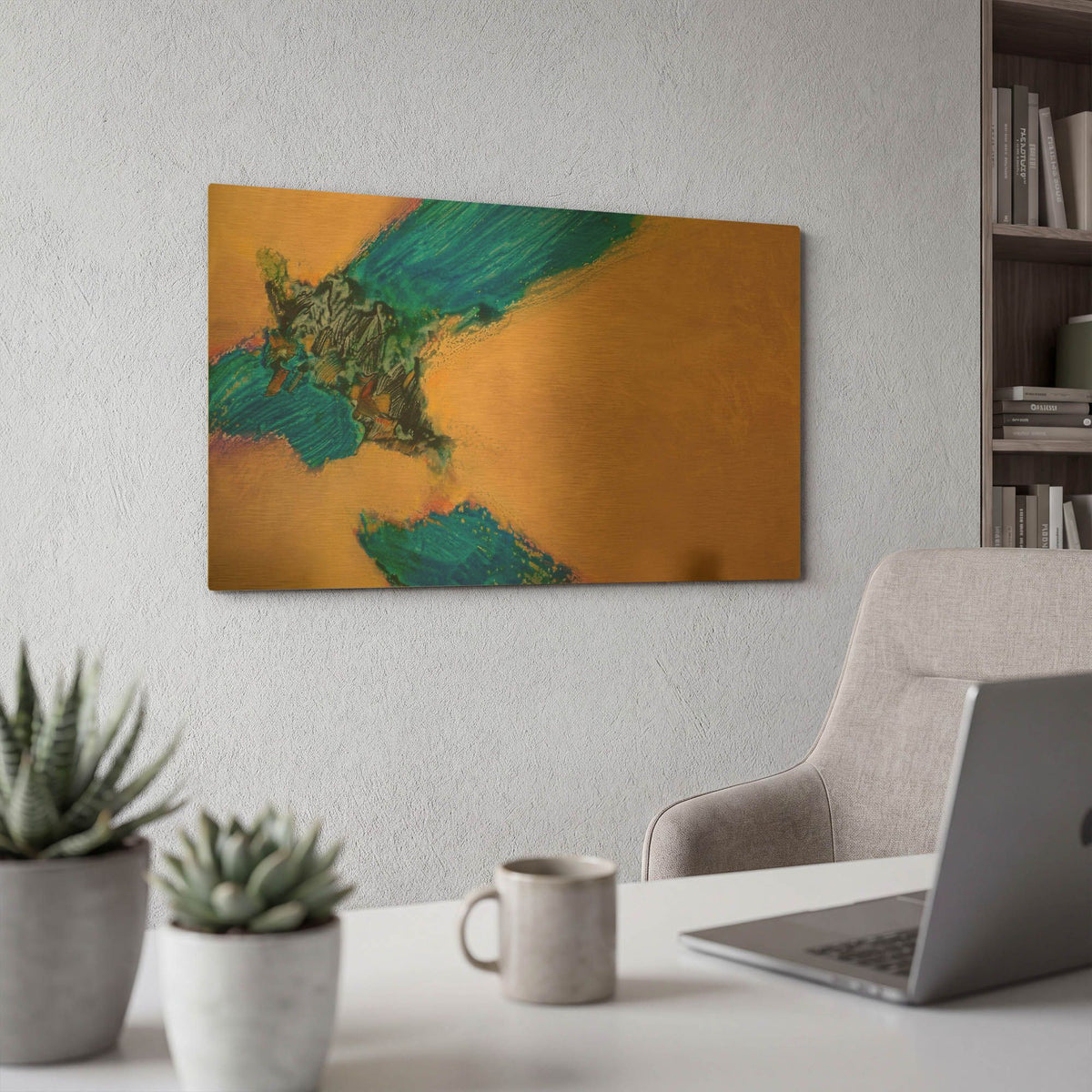 'Confluence' By J. E. Knauf Gold Metal Wall Art