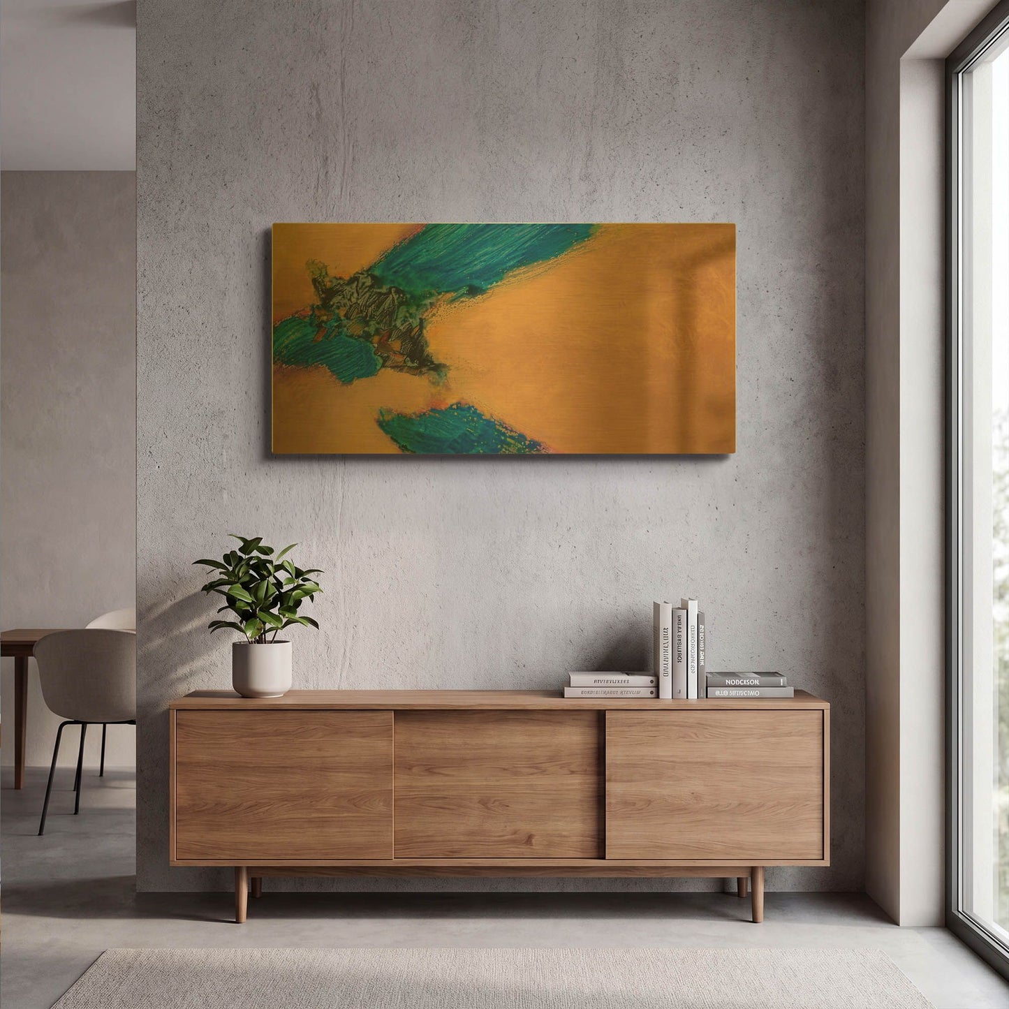 'Confluence' By J. E. Knauf Gold Metal Wall Art