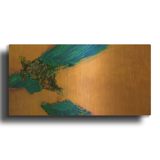 'Confluence' By J. E. Knauf Gold Metal Wall Art