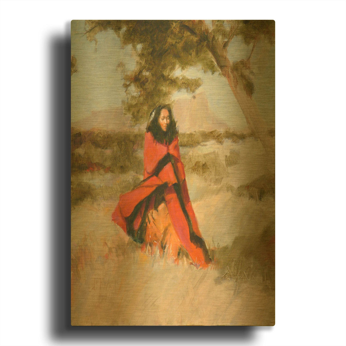 'Evening Walk' By J. E. Knauf Gold Metal Wall Art