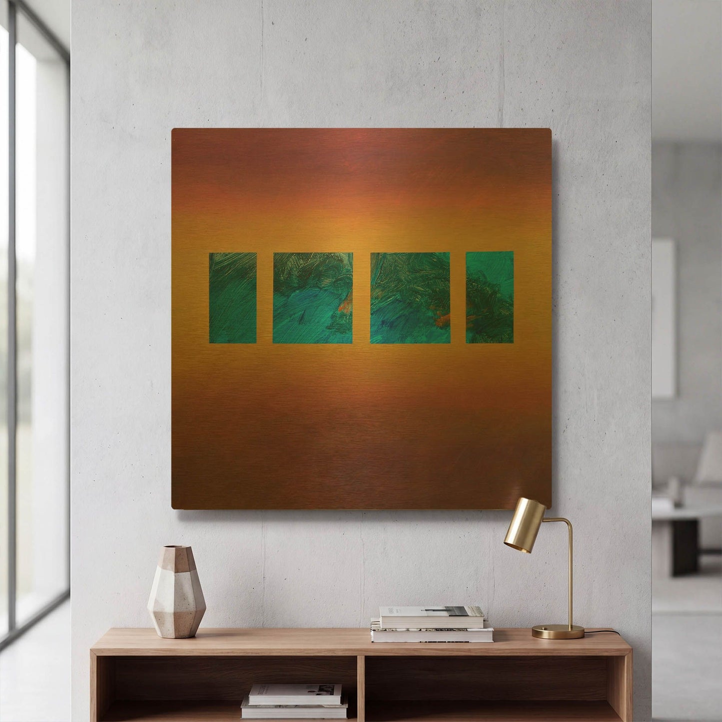 'Namotu' By J. E. Knauf Gold Metal Wall Art