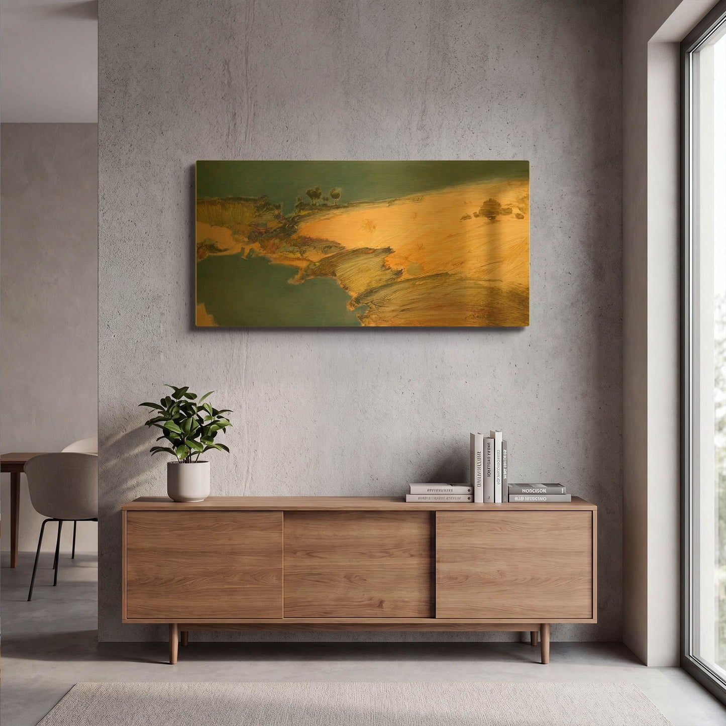 'Rotarua' By J. E. Knauf Gold Metal Wall Art