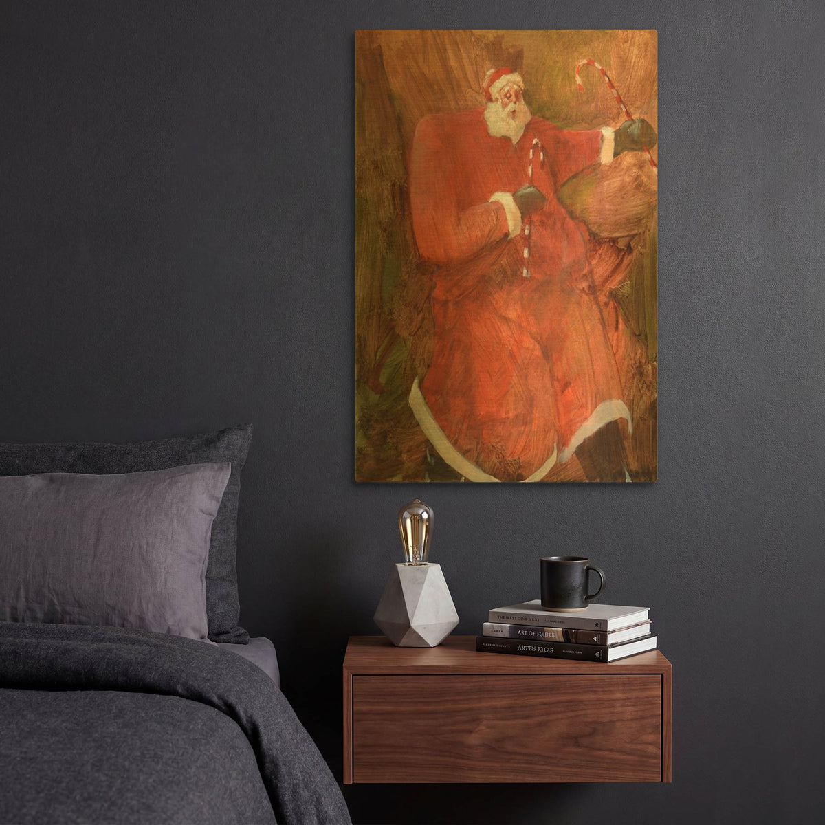 'Santa' By J. E. Knauf Gold Metal Wall Art