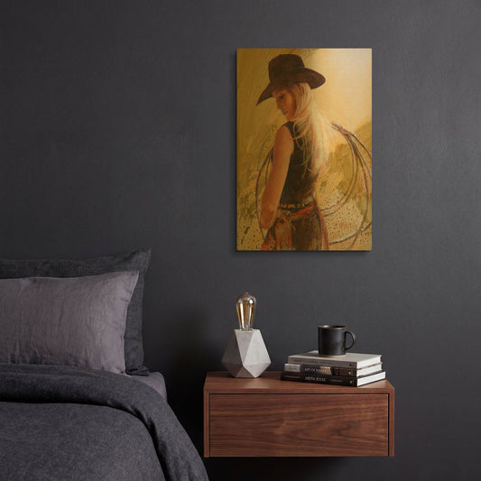 'Warming Up' By J. E. Knauf Gold Metal Wall Art
