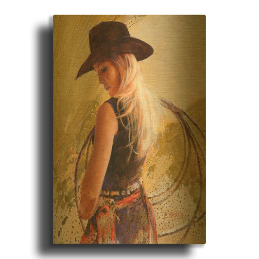 'Warming Up' By J. E. Knauf Gold Metal Wall Art