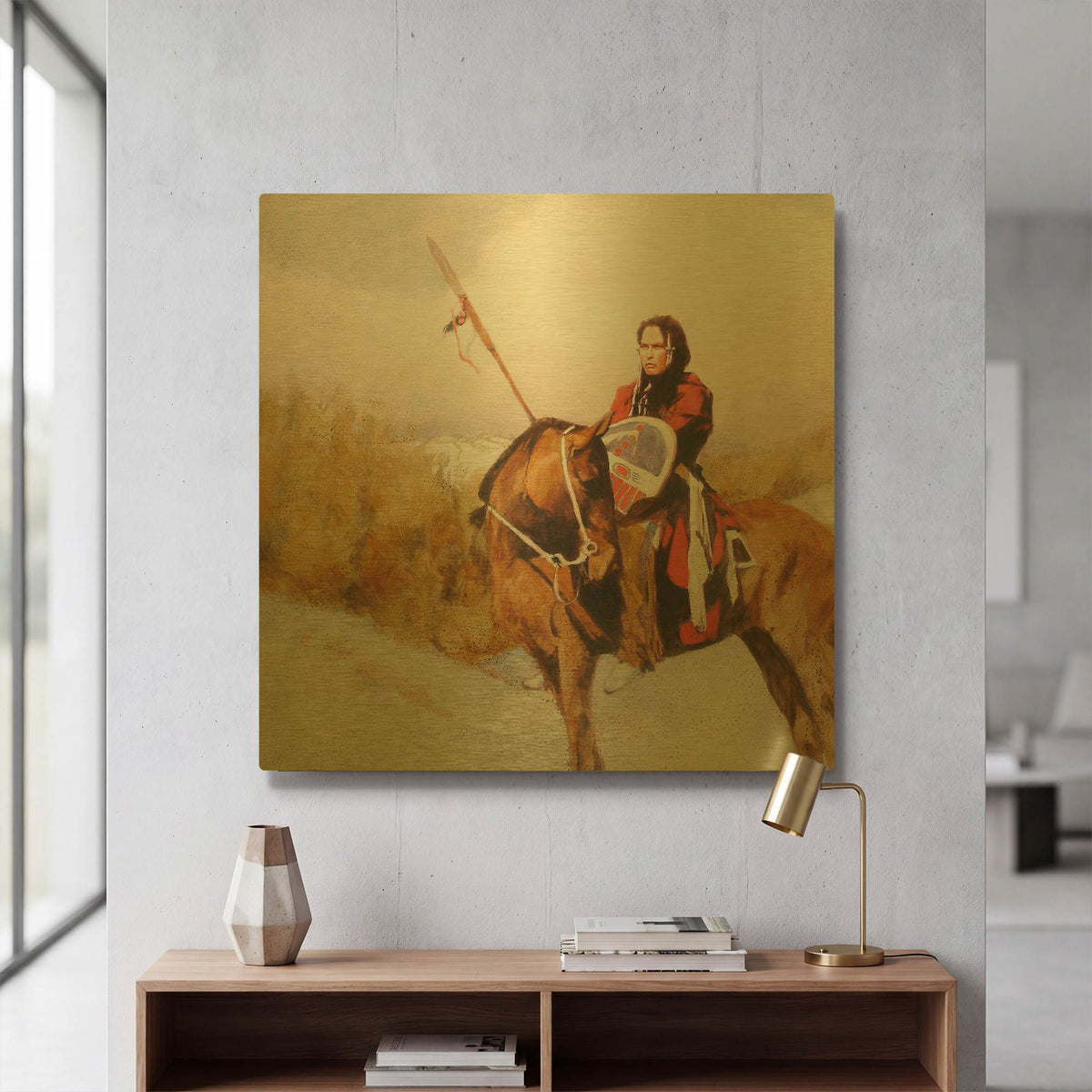 'Winter' By J. E. Knauf Gold Metal Wall Art
