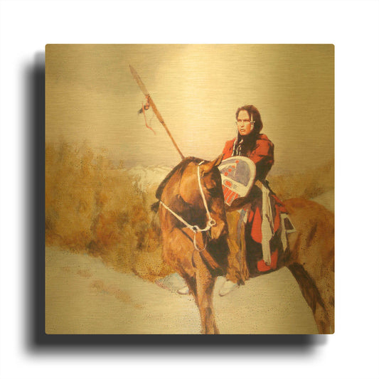 'Winter' By J. E. Knauf Gold Metal Wall Art