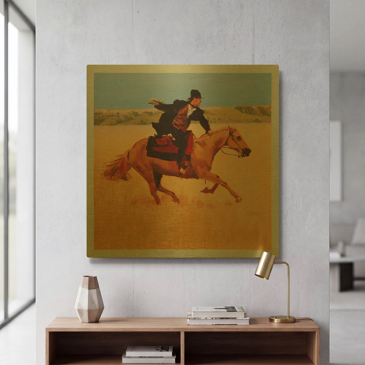 'Good News' By J. E. Knauf Gold Metal Wall Art