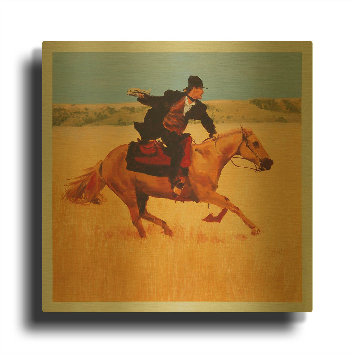 'Good News' By J. E. Knauf Gold Metal Wall Art